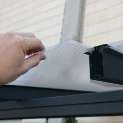 Palram - Canopia Sierra Grey Non-retractable Awning, (L)2.25m (H)3m (W)2.28m -Garden Store palram canopia sierra grey non retractable awning l 2 25m h 3m w 2 28m7290108131307 05i bq