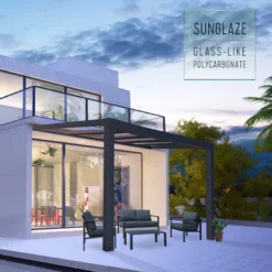 Palram - Canopia Stockholm Grey Non-retractable Awning, (L)3.7m (H)3.24m (W)3.41m -Garden Store palram canopia stockholm grey non retractable awning l 3 7m h 3 24m w 3 41m7290108602517 02i bq