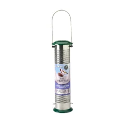 Peckish Plastic & Steel Seed & Nyger Green All Weather Bird Feeder 0.7L