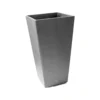 Primeur Sonata Pewter Plain Square Plant Pot (Dia)26cm -Garden Store primeur sonata pewter plain square plant pot dia 26cm5907736265343 01c bq