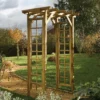 Rowlinson Square Top Softwood Arch -Garden Store rowlinson square top softwood arch5013856000846 01i