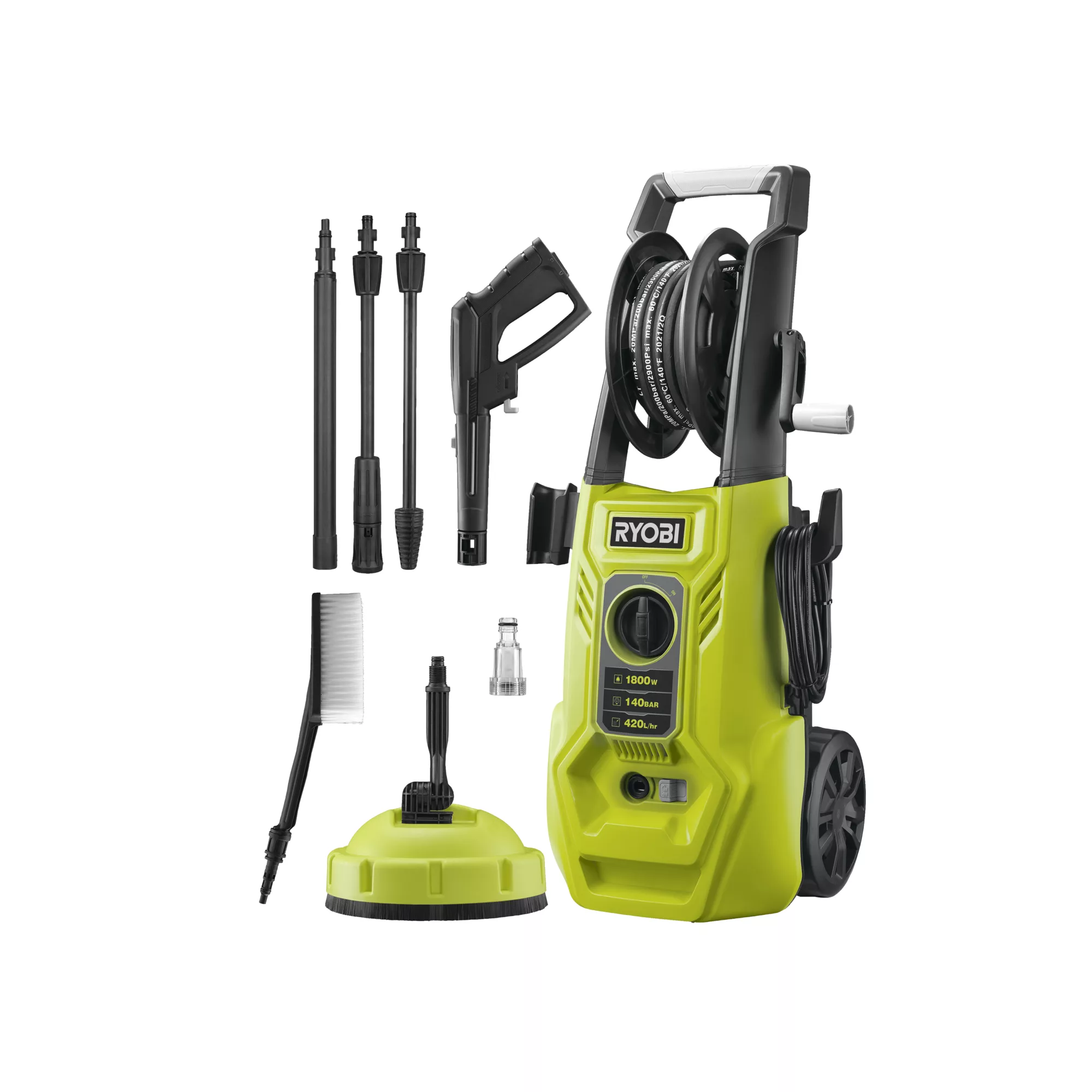 Ryobi Corded Pressure Washer 1.8kW RY140PWA 3 Ryobi Corded Pressure Washer 1.8kW RY140PWA