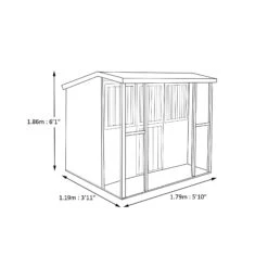 Shire 6x4 Jailhouse Whitewood Pine Playhouse Assembly Required -Garden Store shire 6x4 jailhouse whitewood pine playhouse assembly required5019804111695 03t