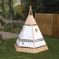 Shire 7x6 Wigwam Whitewood Pine Playhouse Assembly Required -Garden Store shire 7x6 wigwam whitewood pine playhouse assembly required5019804113675 02i bq