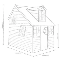 Shire 8x6 Cottage Whitewood Pine Playhouse Assembly Required -Garden Store shire 8x6 cottage whitewood pine playhouse assembly required5019804111817 04t