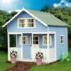 Shire 8x9 Lodge Whitewood Pine Playhouse Assembly Required -Garden Store shire 8x9 lodge whitewood pine playhouse assembly required5019804111831 05i
