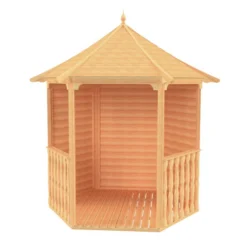 Shire Arbour, (H)2600mm (W)2160mm (D)1870mm - Assembly Required -Garden Store shire arbour h 2600mm w 2160mm d 1870mm assembly required5060437982206 02c bq