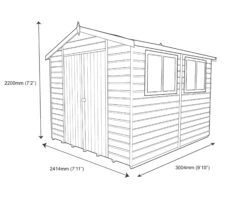 Shire Atlas 10x8 Ft Apex Shiplap Wooden 2 Door 2 Windows Shed With Floor -Garden Store shire atlas 10x8 ft apex shiplap wooden 2 door 2 windows shed with floor5019804102082 02t
