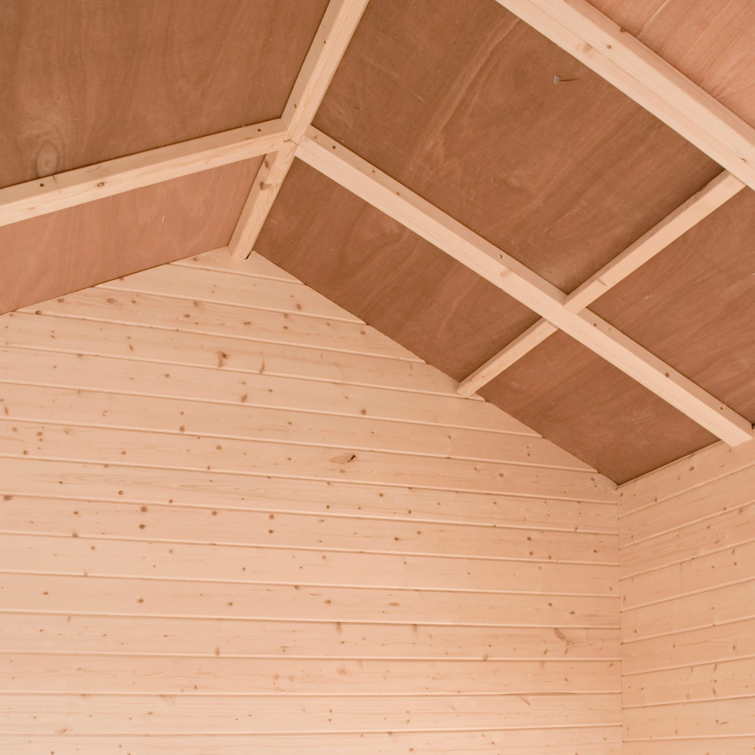 Shire Belvoir 10x10 Ft Toughened Glass Apex Tongue & Groove Wooden Cabin With Felt Tile Roof 4 Shire Belvoir 10x10 Ft Toughened Glass Apex Tongue & Groove Wooden Cabin With Felt Tile Roof - Image 2