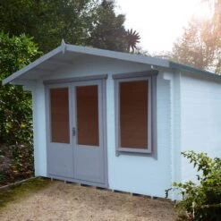 Shire Berryfield 11x8 Glass Apex Tongue & Groove Wooden Cabin - Base Not Included -Garden Store shire berryfield 11x8 glass apex tongue groove wooden cabin base not included5019804112296 01i