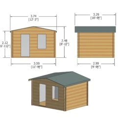 Shire Bucknells 10x12 Ft Toughened Glass Apex Tongue & Groove Wooden Cabin With Tile Roof - Assembly Service Included -Garden Store shire bucknells 10x12 ft toughened glass apex tongue groove wooden cabin with tile roof assembly service included5019804119448 01t bq