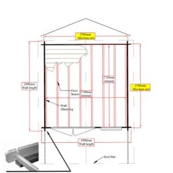 Shire Cannock 10x10 Ft Toughened Glass Apex Tongue & Groove Wooden Cabin With Felt Tile Roof -Garden Store shire cannock 10x10 ft toughened glass apex tongue groove wooden cabin with felt tile roof5019804111305 02t