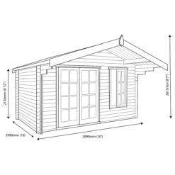 Shire Cannock 10x10 Ft Toughened Glass Apex Tongue & Groove Wooden Cabin With Felt Tile Roof -Garden Store shire cannock 10x10 ft toughened glass apex tongue groove wooden cabin with felt tile roof5019804111305 06c bq