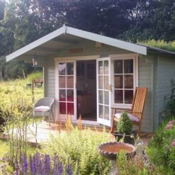 Shire Cannock 10x10 Toughened Glass Apex Tongue & Groove Wooden Cabin - Base Not Included -Garden Store shire cannock 10x10 toughened glass apex tongue groove wooden cabin base not included5019804314331 01i bq