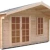 Shire Cannock 10x10 Toughened Glass Apex Tongue & Groove Wooden Cabin - Base Not Included -Garden Store shire cannock 10x10 toughened glass apex tongue groove wooden cabin base not included5019804314331 03c bq