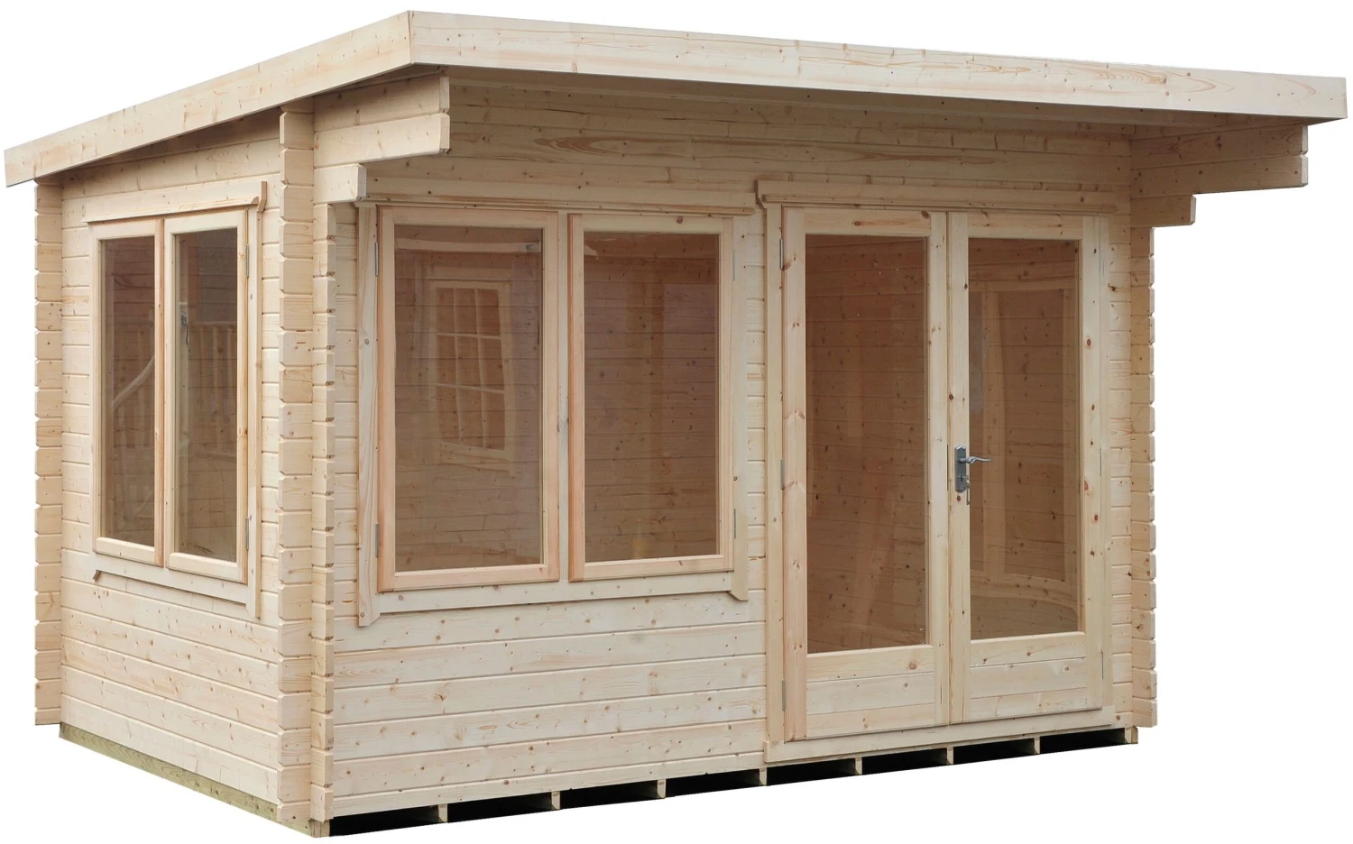 Shire Danbury 12x8 Glass Pent Tongue & Groove Wooden Cabin - Base Not Included 3 Shire Danbury 12x8 Glass Pent Tongue & Groove Wooden Cabin - Base Not Included