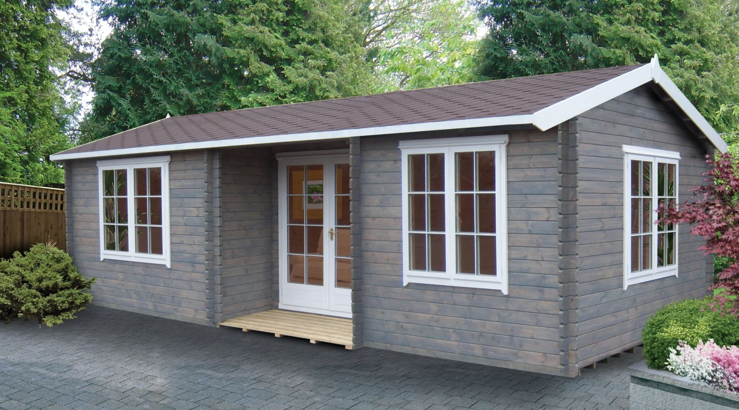 Shire Elveden 26x14 Glass Apex Tongue & Groove Wooden Cabin - Base Not Included 6 Shire Elveden 26x14 Glass Apex Tongue & Groove Wooden Cabin - Base Not Included - Image 4