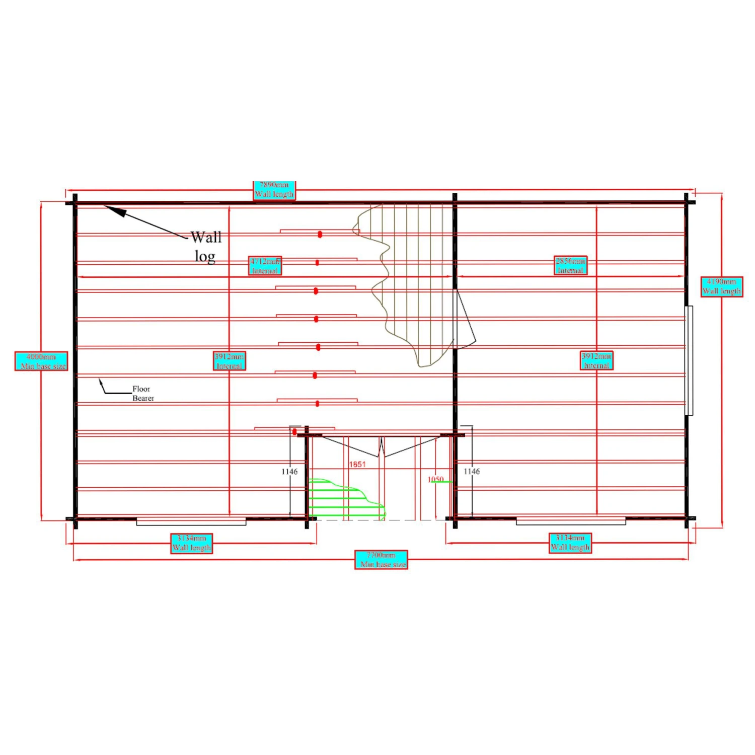 Shire Elveden 26x14 Glass Apex Tongue & Groove Wooden Cabin - Base Not Included 8 Shire Elveden 26x14 Glass Apex Tongue & Groove Wooden Cabin - Base Not Included - Image 6