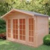 Shire Epping 10x8 Ft Toughened Glass Apex Tongue & Groove Wooden Cabin -Garden Store shire epping 10x8 ft toughened glass apex tongue groove wooden cabin5019804119509 01i bq