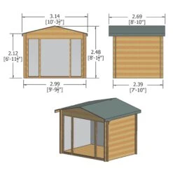 Shire Epping 10x8 Ft Toughened Glass Apex Tongue & Groove Wooden Cabin 8 Shire Epping 10x8 Ft Toughened Glass Apex Tongue & Groove Wooden Cabin -Garden Store shire epping 10x8 ft toughened glass apex tongue groove wooden cabin5019804119509 01t bq