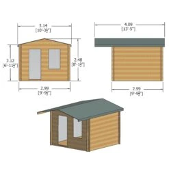Shire Hopton 10x10 Toughened Glass Apex Tongue & Groove Wooden Cabin - Base Not Included -Garden Store shire hopton 10x10 toughened glass apex tongue groove wooden cabin base not included5019804119202 01t bq