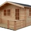 Shire Kinver 12x12 Glass Apex Tongue & Groove Wooden Cabin - Base Not Included -Garden Store shire kinver 12x12 glass apex tongue groove wooden cabin base not included5019804112173 01c bq