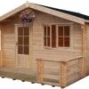 Shire Kinver 12x14 Glass Apex Tongue & Groove Wooden Cabin - Base Not Included -Garden Store shire kinver 12x14 glass apex tongue groove wooden cabin base not included5019804112197 01c bq