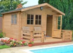Shire Kinver 12x14 Glass Apex Tongue & Groove Wooden Cabin - Base Not Included -Garden Store shire kinver 12x14 glass apex tongue groove wooden cabin base not included5019804112197 04i
