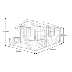 Shire Kinver 14x14 Apex Tongue & Groove Wooden Cabin - Base Not Included -Garden Store shire kinver 14x14 apex tongue groove wooden cabin base not included5019804111428 03t
