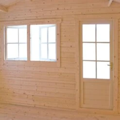 Shire Kinver 14x14 Apex Tongue & Groove Wooden Cabin - Base Not Included -Garden Store shire kinver 14x14 apex tongue groove wooden cabin base not included5019804111428 36c