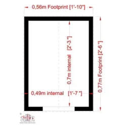Shire Little Sark Kennel, (H)0.67m (W)0.56m (D)0.76m -Garden Store shire little sark kennel h 0 67m w 0 56m d 0 76m5019804111855 02t