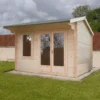 Shire Marlborough 10x14 Toughened Glass Apex Tongue & Groove Wooden Cabin - Base Not Included -Garden Store shire marlborough 10x14 toughened glass apex tongue groove wooden cabin base not included5019804112401 01i bq