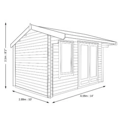 Shire Marlborough 10x14 Toughened Glass Apex Tongue & Groove Wooden Cabin - Base Not Included -Garden Store shire marlborough 10x14 toughened glass apex tongue groove wooden cabin base not included5019804112401 03t