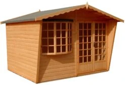 Shire Sandringham 10x6 Glass Apex Shiplap Wooden Summer House - Base Not Included