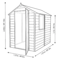 Shire Shetland 6x4 Ft Apex Shiplap Wooden Shed With Floor (Base Included) - Assembly Service Included -Garden Store shire shetland 6x4 ft apex shiplap wooden shed with floor base included assembly service included5397007006308 18bq