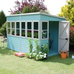 Shire Sun 10x10 Glass Pent Shiplap Wooden Summer House - Base Not Included -Garden Store shire sun 10x10 glass pent shiplap wooden summer house base not included5019804112067 01i bq