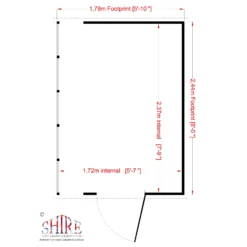 Shire Sun 8x6 Glass Pent Shiplap Wooden Summer House - Base Not Included -Garden Store shire sun 8x6 glass pent shiplap wooden summer house base not included5019804112012 02t