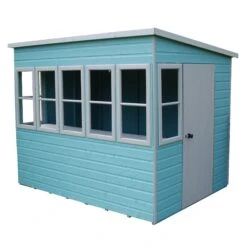 Shire Sun 8x8 Glass Pent Shiplap Wooden Summer House - Base Not Included