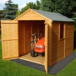 Shire Warwick 8x6 Ft Apex Shiplap Wooden Shed With Floor (Base Included) -Garden Store shire warwick 8x6 ft apex shiplap wooden shed with floor base included 5019804789528 01i bq