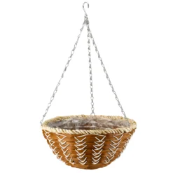 Smart Garden Country Braid Natural Round Hanging Basket, 35.5cm