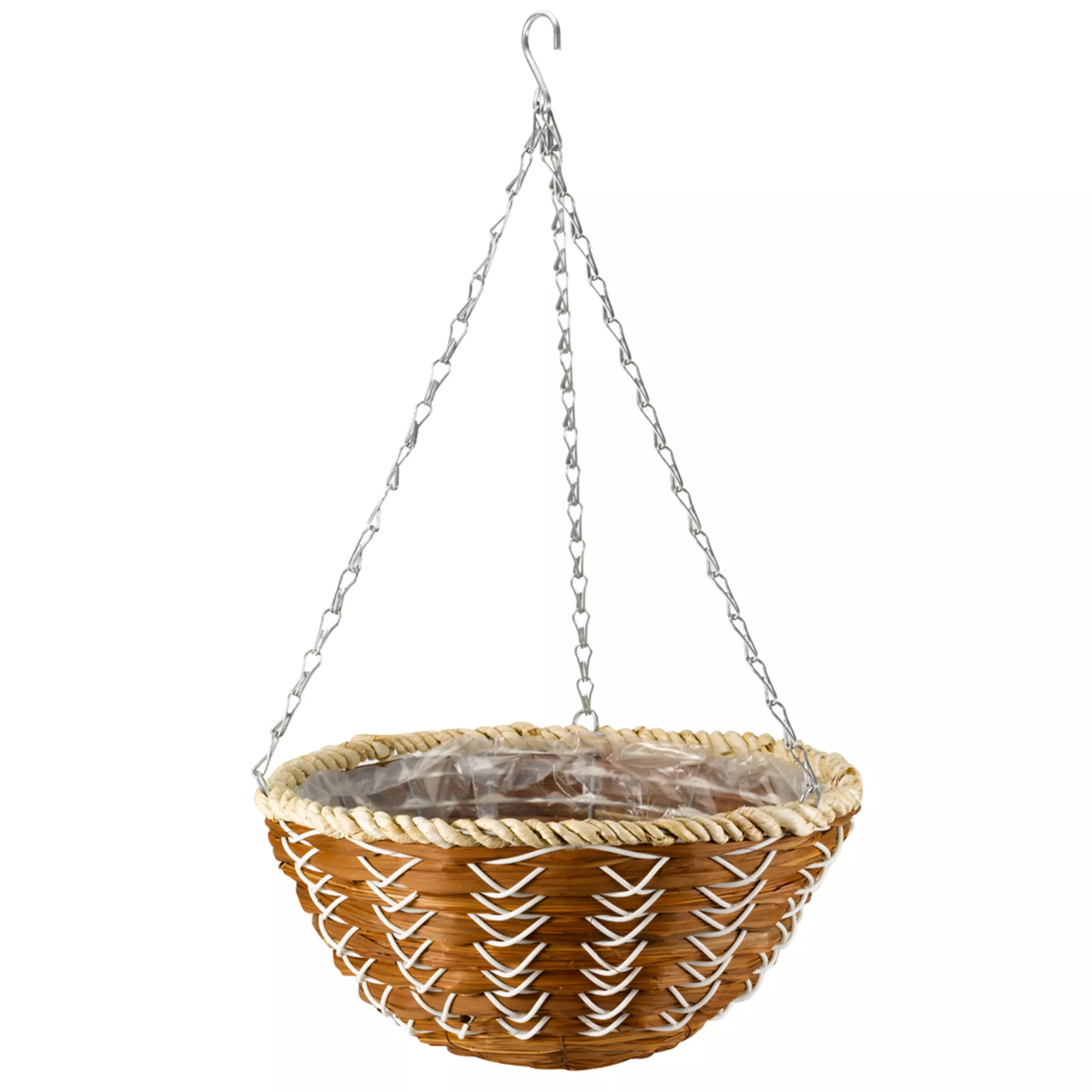 Smart Garden Country Braid Natural Round Hanging Basket, 35.5cm 3 Smart Garden Country Braid Natural Round Hanging Basket, 35.5cm