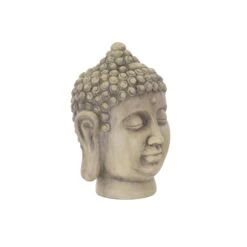 Terrastyle Cream Buddha Head Garden Ornament (H)26cm