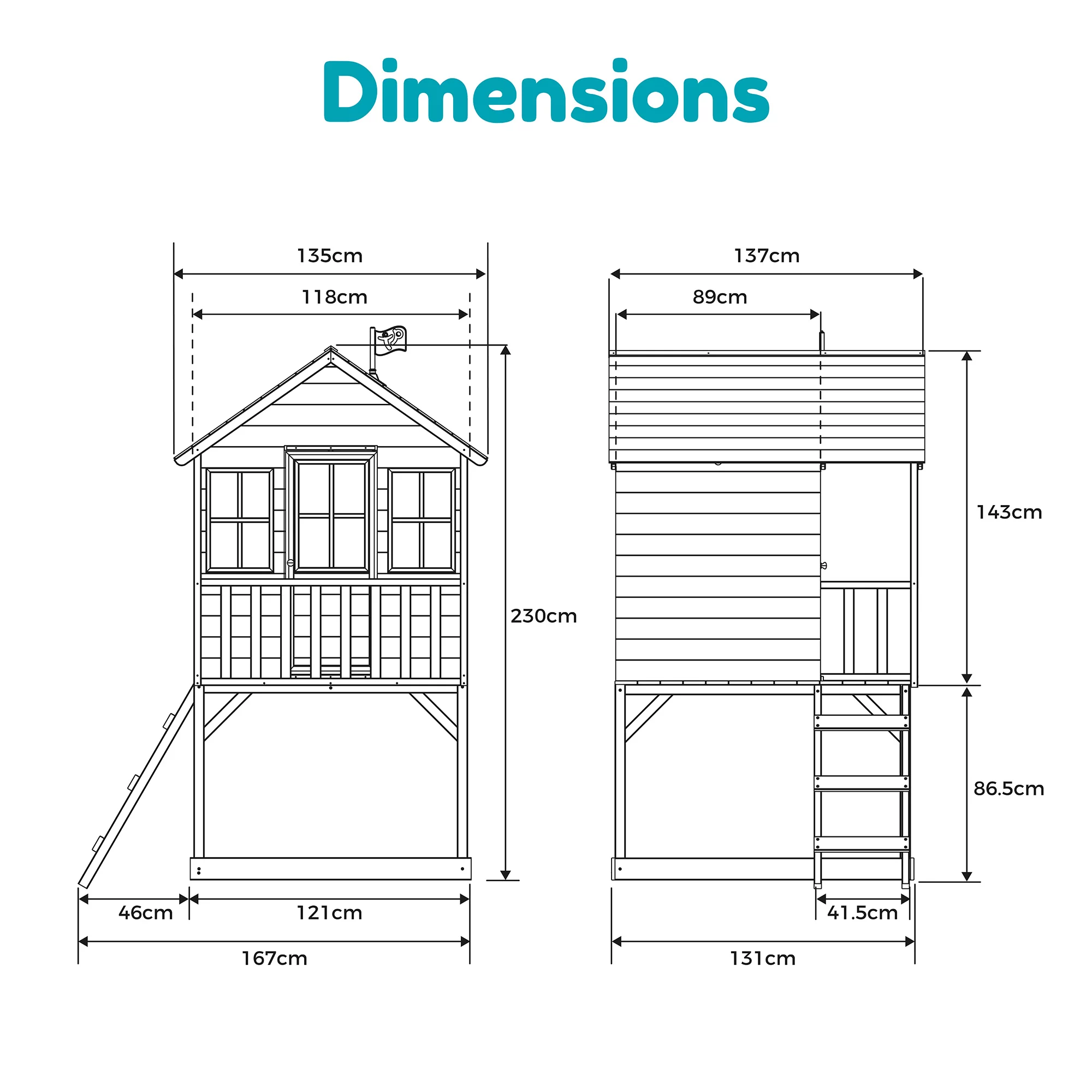 TP Toys 7.5x5 Hill Top Timber Tower Slide Playhouse Assembly Required 9 TP Toys 7.5x5 Hill Top Timber Tower Slide Playhouse Assembly Required - Image 7