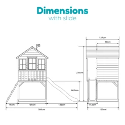 TP Toys 7.5x5 Hill Top Timber Tower Slide Playhouse Assembly Required 14 TP Toys 7.5x5 Hill Top Timber Tower Slide Playhouse Assembly Required -Garden Store tp toys 7 5x5 hill top timber tower slide playhouse assembly required5021854803185 02t bq