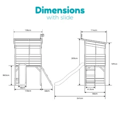 TP Toys 8x7 Tree Top Timber Tower Slide Playhouse Assembly Required 20 TP Toys 8x7 Tree Top Timber Tower Slide Playhouse Assembly Required -Garden Store tp toys 8x7 tree top timber tower slide playhouse assembly required5021854803543 02t bq