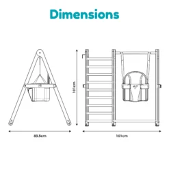 TP Toys Climbing Frame With Swing -Garden Store tp toys climbing frame with swing5021854116858 01t bq