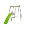 TP Toys Multiplay Green & Wood Swing & Slide (L) 1890mm X (W) 2760mm -Garden Store tp toys multiplay green wood swing slide l 1890mm x w 2760mm5021854901485 01c bq