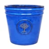Verve Barcău Blue Ceramic Round Plant Pot (Dia)40cm