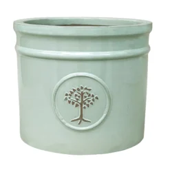 Verve Barcău Olive Ceramic Circular Plant Pot (Dia)30cm