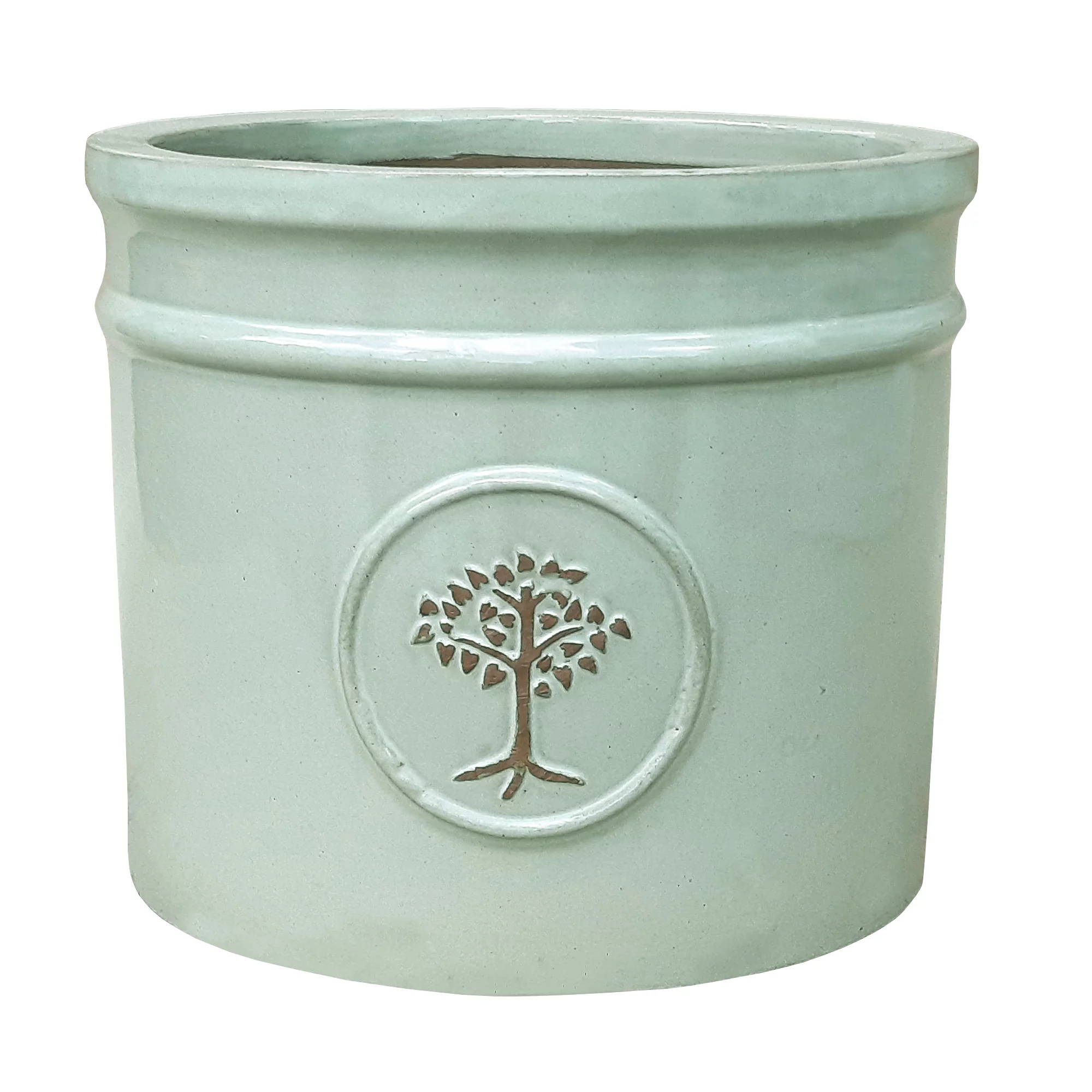 Verve Barcău Olive Ceramic Circular Plant Pot (Dia)30cm 3 Verve Barcău Olive Ceramic Circular Plant Pot (Dia)30cm